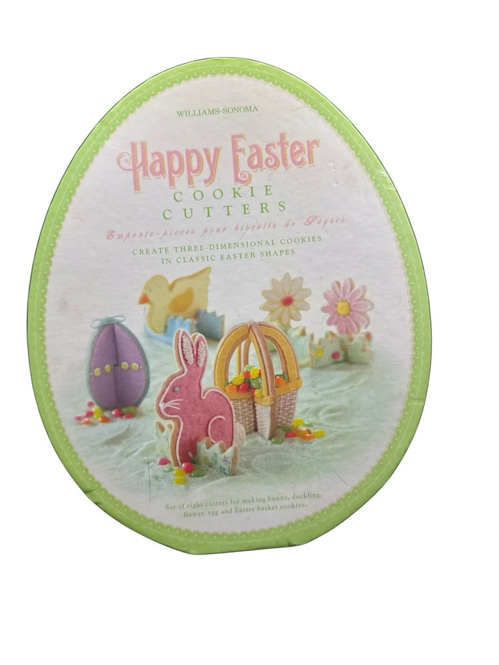 William Sonoma Happy Easter 3D Cookie Cutter Set with Recipe Cards Set of 8